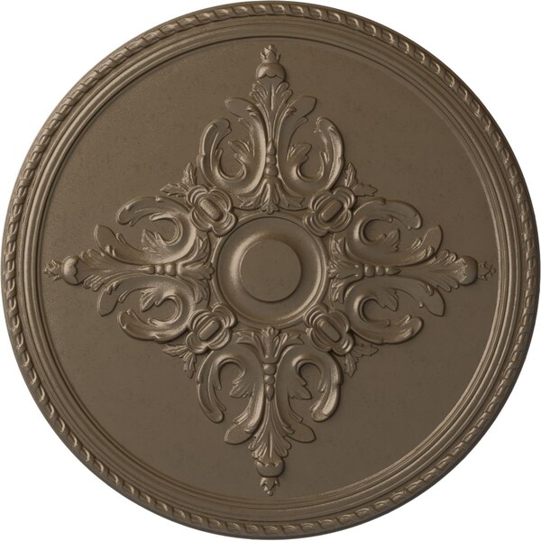 Ekena Millwork Milton Ceiling Medallion (Fits Canopies up to 7 7/8"), Hand-Painted Warm Silver, 40 5/8"OD x 1 3/4"P CM40MIWSS - main